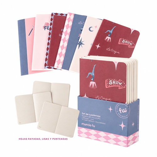 [90101] SET DE CUADERNOS FW LE CIRQUE BLANDA 32 HOJAS 80GR 2 RAY/2LISOS/2PUNT. 203519
