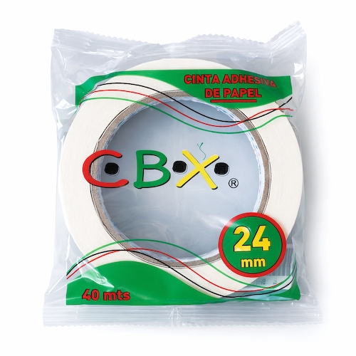[80099] CINTA  ADHESIVA  CBX PAPEL 24MM  X 40M B12