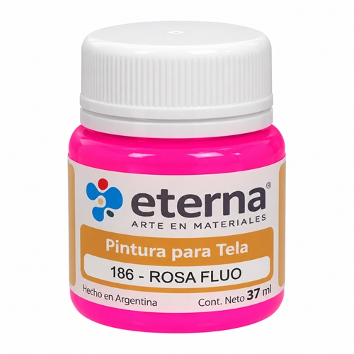 PINTURA PARA TELA ETERNA ROSA FLUO 37ML 186