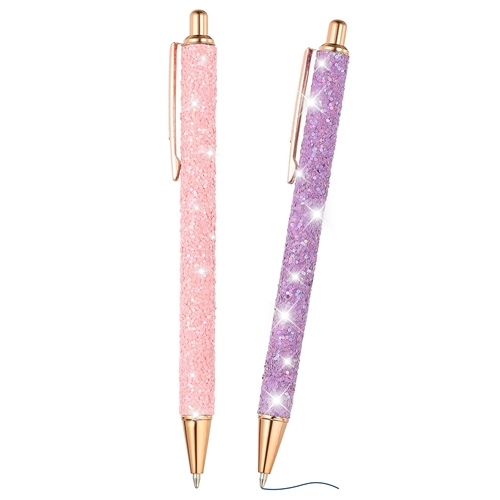 BOLIGRAFO RETRACTIL METAL PASTEL STRASS