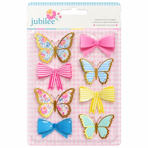 STICKERS COLOURS MARIPOSAS 3D 8 UN. BLISTER