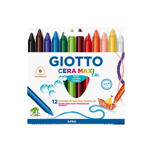 [303646] CRAYONES GIOTTO CERA MAXI 12 COLORES TRIANGULAR 202702ES