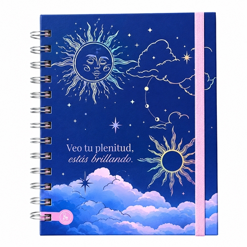 CUADERNO REY A5 UNIVERSO T/ DURA C/ ESP 80 HOJAS CON ELASTICO 15X21 1014