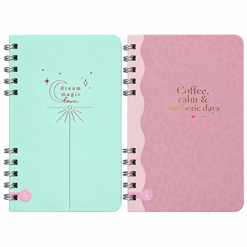 [70303] CUADERNO REY A5 TRENDY T/ DURA C/ ESP 80 HOJAS CON ELASTICO 15X21 1017