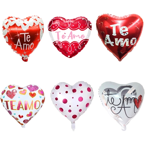 GLOBO CORAZON METALIZADO 25CM Y1006