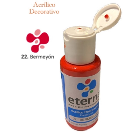 ACRILICO DECORATIVO ETERNA ROJO BERMELLON 50 CC (22)