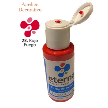 ACRILICO DECORATIVO ETERNA ROJO FUEGO 50 CC (23)