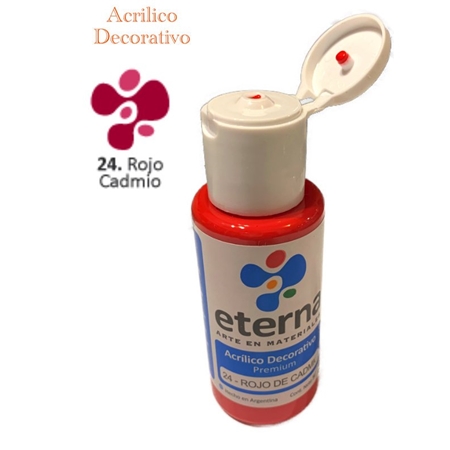 [300115-21] ACRILICO DECORATIVO ETERNA ROJO CADMIO 50 CC (24)