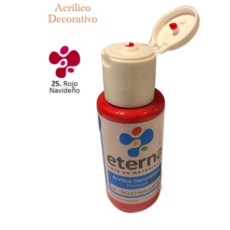 [300115-22] ACRILICO DECORATIVO ETERNA ROJO NAVIDEÑO 50 CC (25)