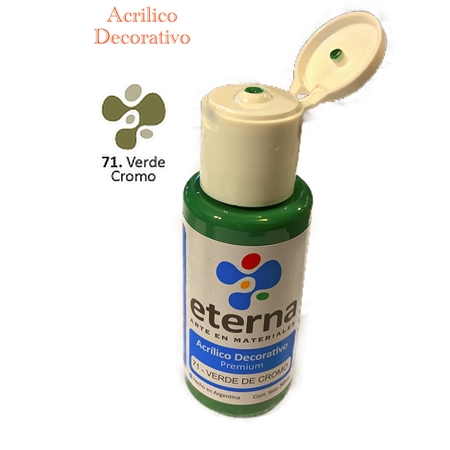 ACRILICO DECORATIVO ETERNA VERDE CROMO 50 CC (71)