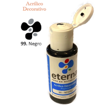 ACRILICO DECORATIVO ETERNA NEGRO 50 CC (99)