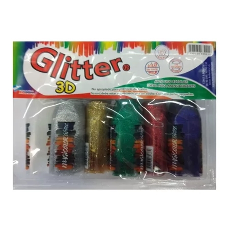 ADHESIVO COLOR MAGICOLOR GLITTER 3D