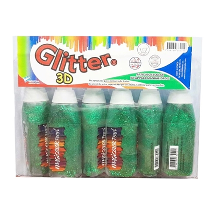 [304110-1] ADHESIVO COLOR MAGICOLOR GLITTER 3D AZUL/VERDE