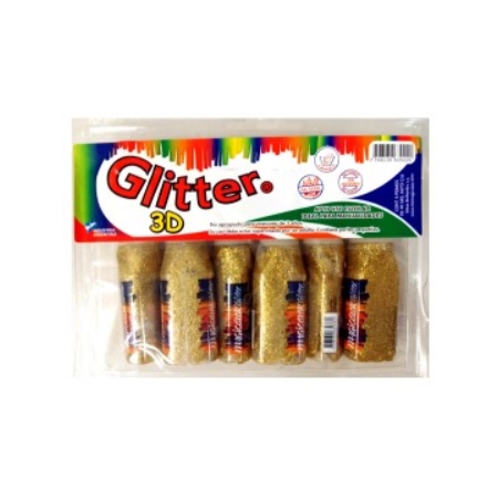 [304110-3] ADHESIVO COLOR MAGICOLOR GLITTER 3D DORADO