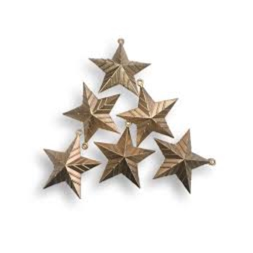 [83775] ADORNO NAVIDEÑO COLGANTE ESTRELLAS 6 UNID. (NS350166)