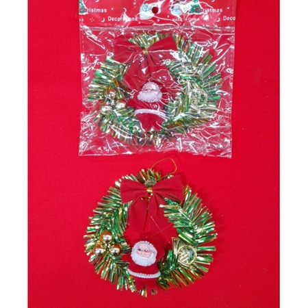 [20116] ADORNO NAVIDEÑO PARA PUERTA 12 CM CON APLIQUE (BA-91013)
