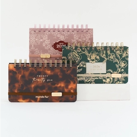 [202046.1] AGENDA POCKET FW BOHO SEMANAL 17X9,4 2026 VERDE/DORADO ESPIRAL