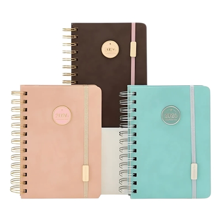 [202054] AGENDA FW MINIMALISTA SEMANAL 15X21 2026 CELESTE / ROSA / MARRON (201963) ESPIRAL