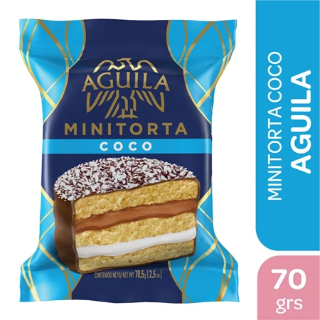 [K033800501] ALFAJOR TRIPLE AGUILA MINITORTA COCO 70 GR
