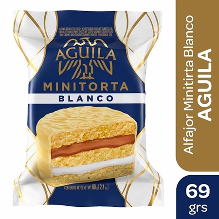 [K033800502] ALFAJOR TRIPLE AGUILA MINITORTA BLANCO 69 GR
