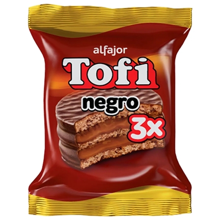 [K033800504] ALFAJOR TRIPLE TOFI NEGRO