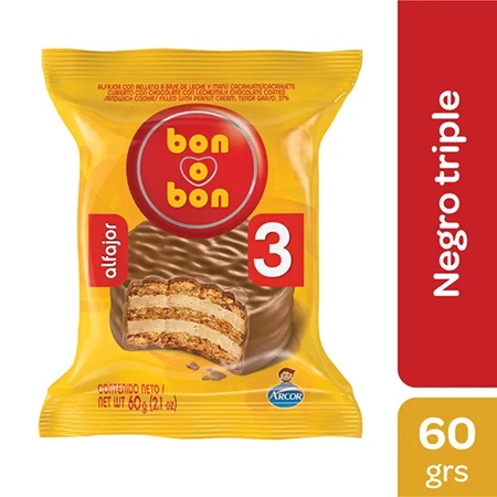 ALFAJOR TRIPLE BONOBON 60 GR