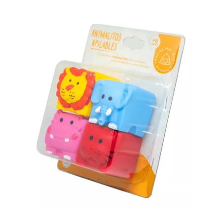 [J75608] APILABLE DIDACTICO RG ANIMALITOS APILABLES 4 UNID. (1610) BLISTER