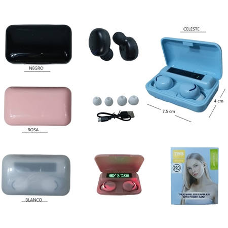 [E0002002] AURICULAR IN-EAR BTH-F9-5 BLUETOOH TWS 5.3