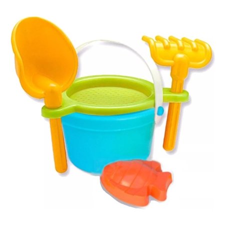 [7792436005233] BALDE PLAYA DURAVIT CON PALITAS, TAMIZADOR Y MOLDE (523)