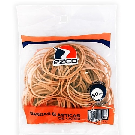 [L75950] BANDAS ELASTICAS EZCO 50 GR BOLSA