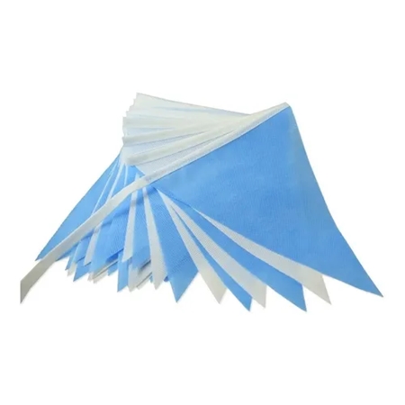 [71083] BANDERIN 3 M FRISELINA CELESTE Y BLANCO