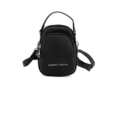 [87757] BANDOLERA AGARRATE CATALINA RUCKSACK 3 CIERRES, CORREA DESMONTABLE PU NEGRO (ACINV25318)