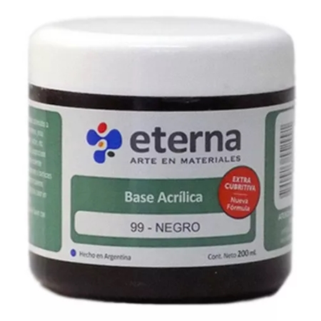 [300103-1] BASE ACRILICA ETERNA NEGRO 200 CC (99)
