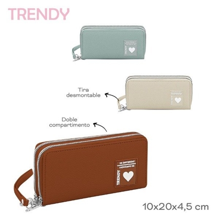 [87785.1] BILLETERA TRENDY DOBLE CIERRE PU SUELA (30249)