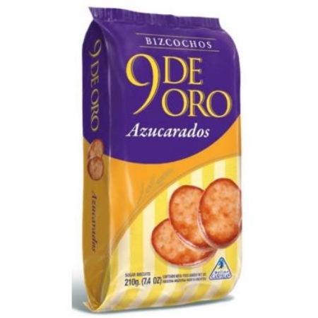 [K0350-003] BIZCOCHOS 9 DE ORO AZUCARADO 200 GR