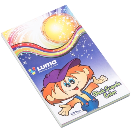 [L00605] BLOCK LUMA ESQUELA MULTICOLOR 100 HOJAS