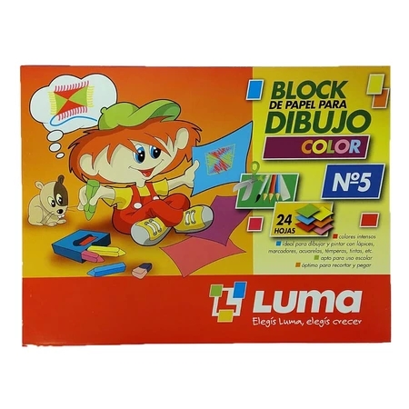 [308451] BLOCK LUMA PARA DIBUJO N°5 COLOR 20 HOJAS