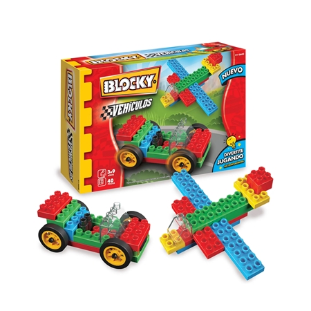 [J51349] BLOQUES BLOCKY VEHICULOS 1 40 PIEZAS (01-0600)