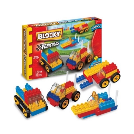 [J51350] BLOQUES BLOCKY VEHICULOS 2 70 PIEZAS (01-0601)
