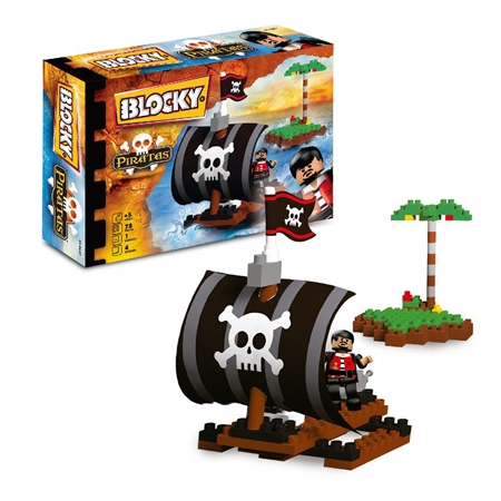[7797336006372] BLOQUES BLOCKY PIRATAS 78 PIEZAS