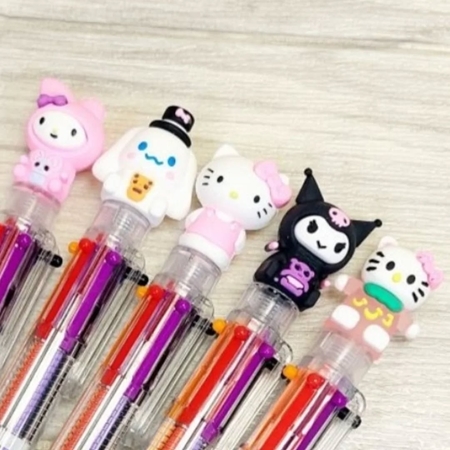 BOLIGRAFO MULTICOLOR KUROMI 6 COLORES (6504)