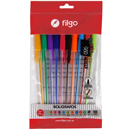 [63171] BOLIGRAFO FILGO STICK SURT 10 UNID. (026)
