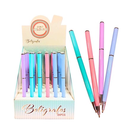 [81447] BOLIGRAFO COLOURS METAL PASTEL (27017)