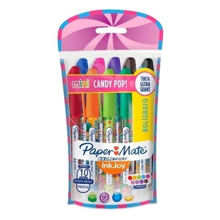 [303072-OLD] BOLIGRAFO PAPER MATE CANDY POP MINI 10 UNID.