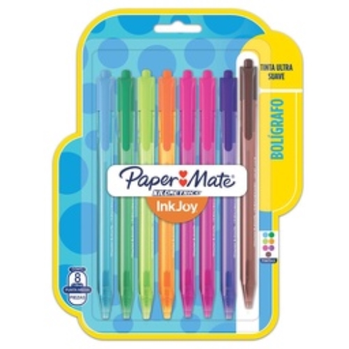 BOLIGRAFO PAPER MATE KILOMETRICO SURTIDO 8 UNID.
