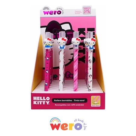 [87000.3] BOLIGRAFO  BORRABLE WERO HELLO KITTY ROLLER GEL AZUL