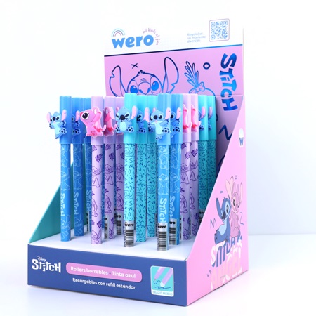 [87000.1] BOLIGRAFO  BORRABLE WERO STITCH ROLLER GEL AZUL