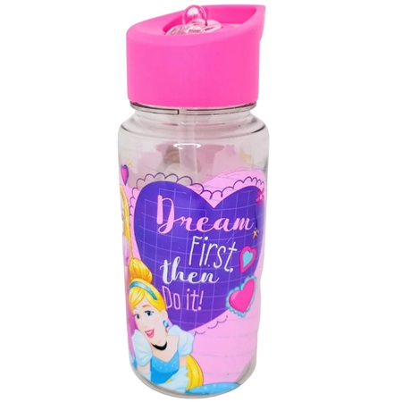 BOTELLA BELGIOCO STRAW TOP PRINCESAS 500 ML PLASTICA