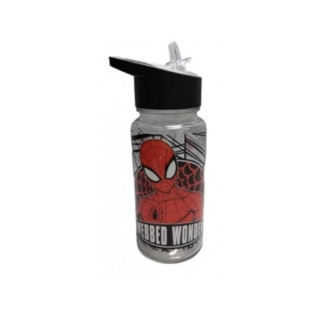 [486161.2] BOTELLA BELGIOCO STRAW TOP SPIDERMAN 500 ML PLASTICA