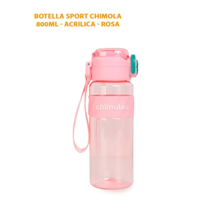 [302344.2] BOTELLA CHIMOLA CHROMA 800ML ACRILICO ROSA (BZ55)